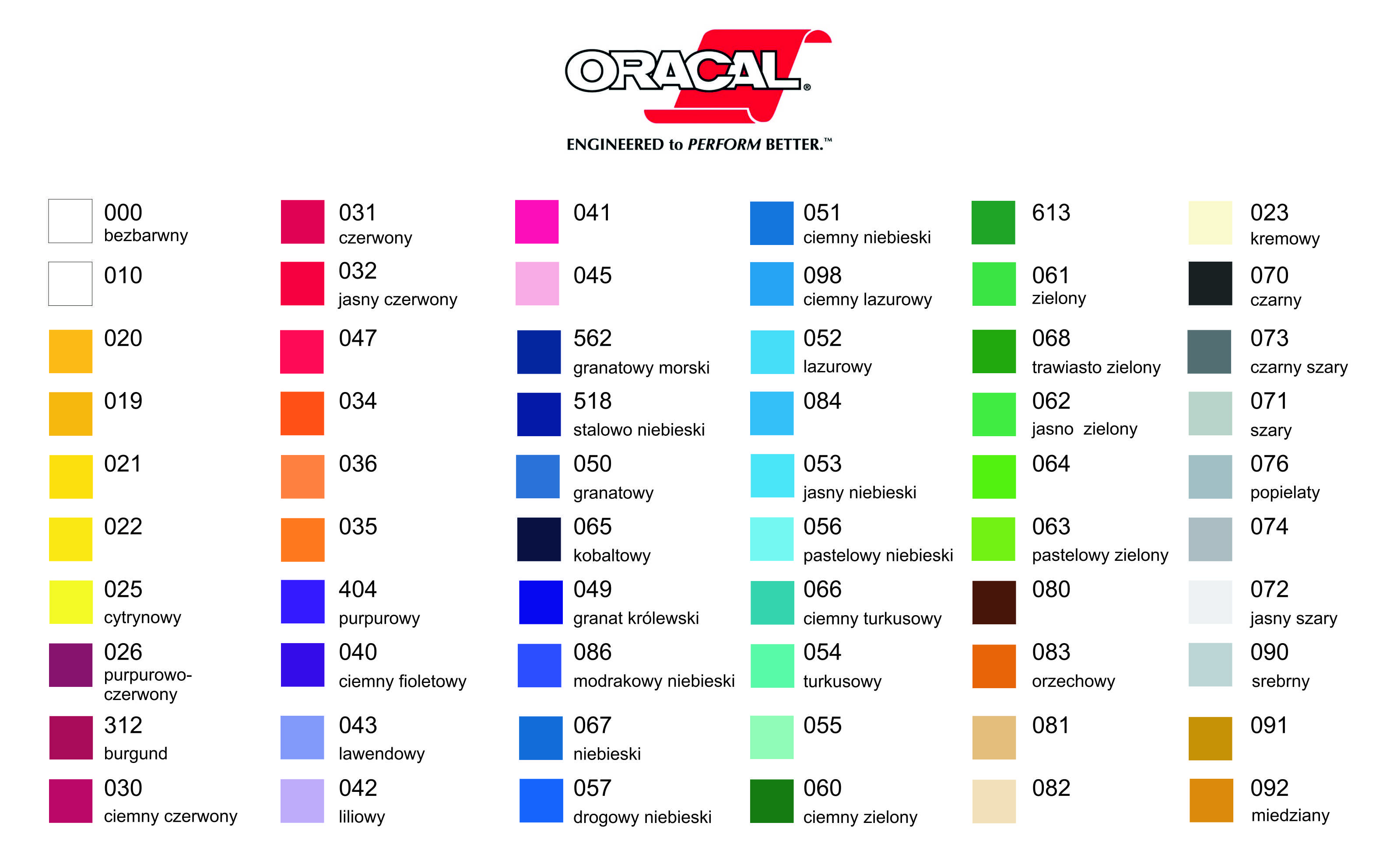 wzornik kolorow oracal 641